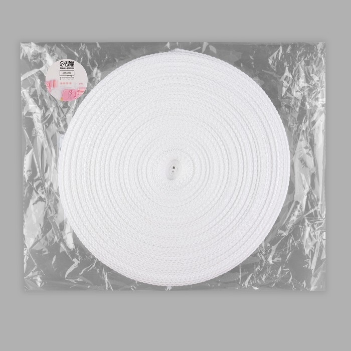 Стропа ременная, 30 мм, 50 &plusmn; 1 м, плотность 9,5 гр/м, цвет белый №3