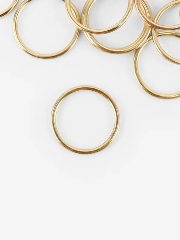 Кольцо для бретелей, металлическое, 15 мм, 20 шт., цвет золотой