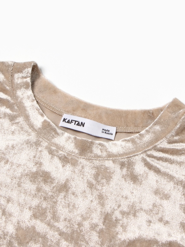 Комплект женский (футболка и шорты) KAFTAN Velvet р. 44-46, бежевый
