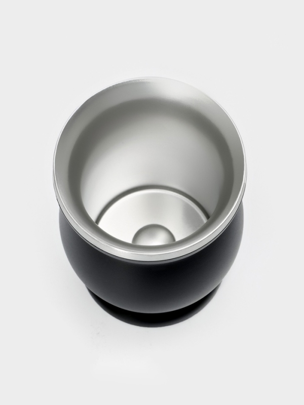 Калабас для чая Мате 240 мл и бомбилья с щеткой для чистки, набор для приготовления, черный   107851