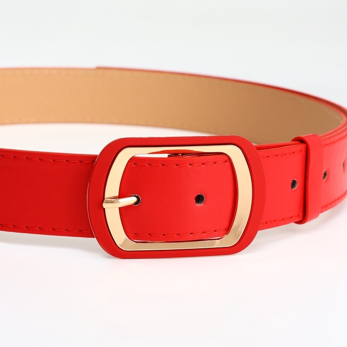 Ремень женский, ширина 2,9 см, пряжка металл, цвет красный