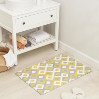 Коврик для ванной SAVANNA &laquo;Роиз&raquo;, 60&times;90 см, цвет горчично-серый