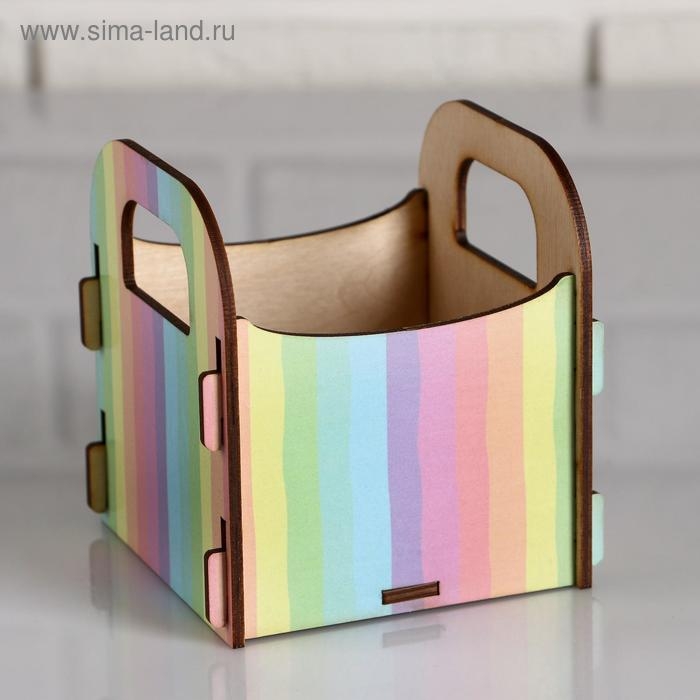 Кашпо деревянное 10.5&times;10&times;11 см подарочное Рокси Смит "Маме! Слоник", коробка