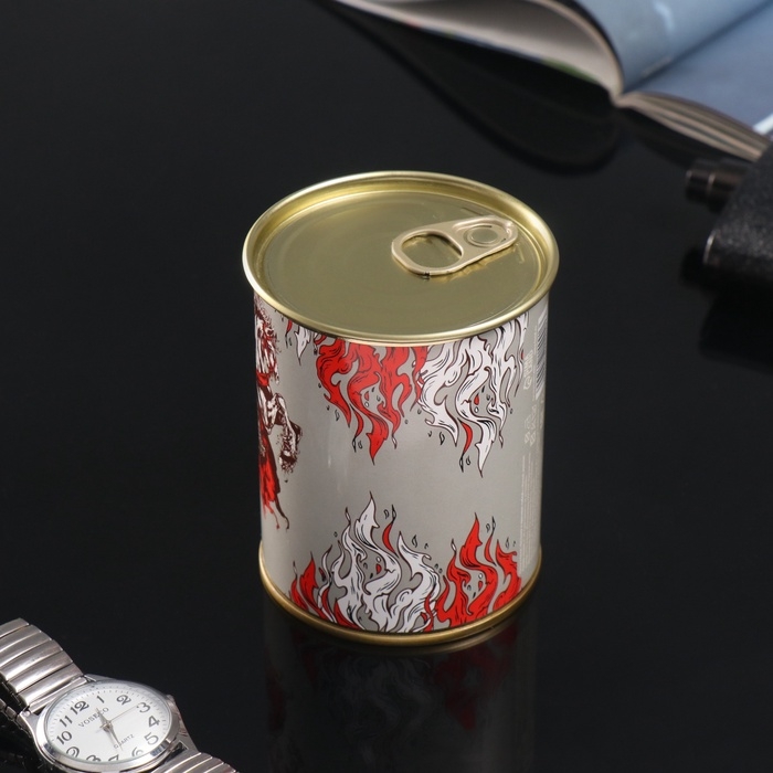 Подарочные носки в банке &laquo;Больших и красивых побед!&raquo;, (внутри носки мужские, цвет чёрный)