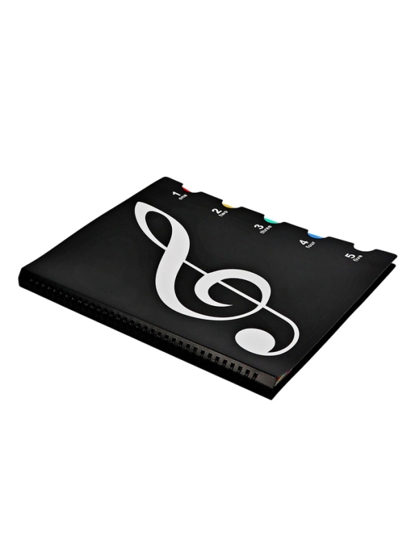 Нотная папка - 10 файлов 20 листов черная