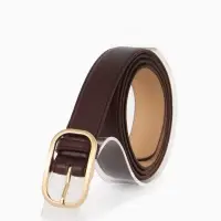 Ремень жен 05-01-01-01, Июнь2512, 3*0,3*110 см, без винта, пряж золото, 1 прокол, коричневый   10903