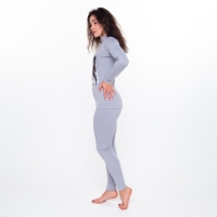 Термобельё женское (джемпер, леггинсы) принт волк, цвет светло-серый, размер 42