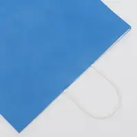 Пакет крафт синий, круглая ручка, 32&times;19.5&times;37 см, 120 г/м&sup2;