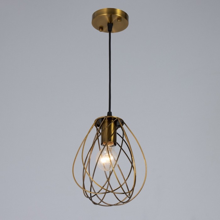 Светильник BayerLux "Бигли" Е27 40Вт золото 18х18х20-120см