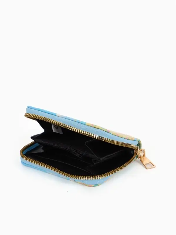 Кошелек дет 07-01-01 Июнь2545 кот, 8,5*2,5*10,5 см, 2 отд+отд/молн, д/карт, голубой