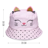 Панама детская для девочки &laquo;Котик&raquo;, с ушками, р-р 52-54