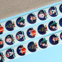 Новый год. Наклейки в рулоне "Рождество", 500 шт, 2,5 х 2,5 см