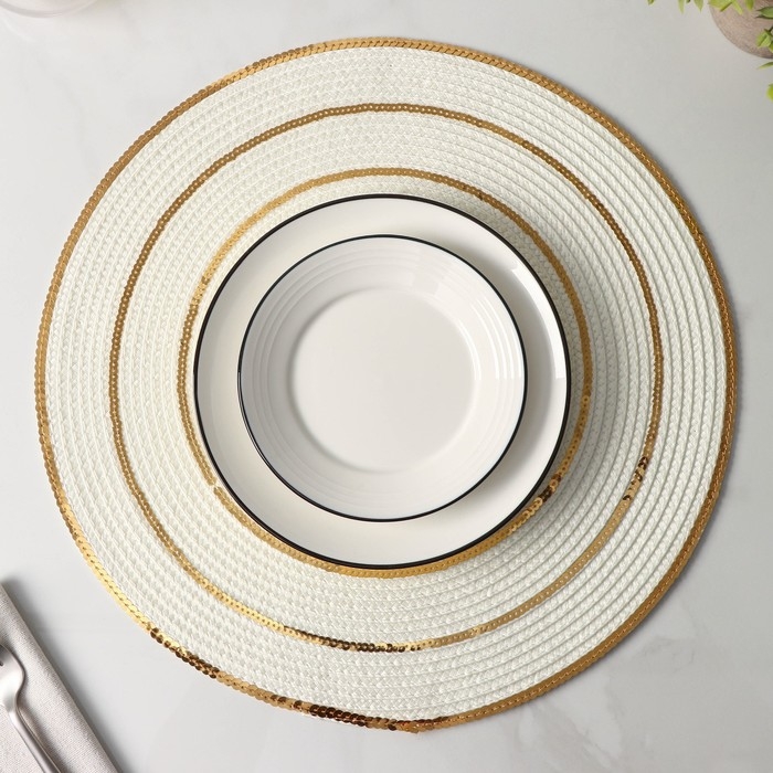 Салфетки сервировочные на стол Доляна, 4 шт, d=38 см