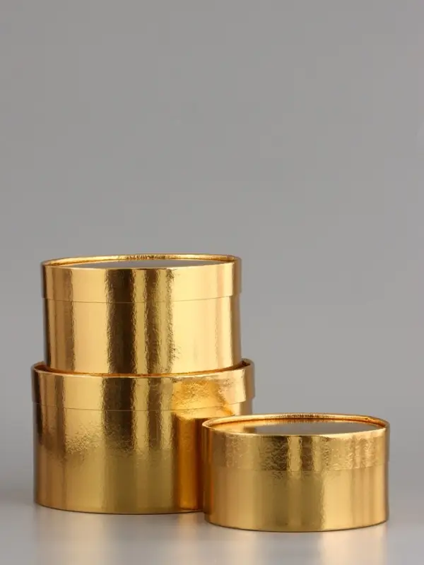 Набор подарочных коробок 3 в 1, завальцованные, золотой, 20 х 12 - 18 х 10 - 16 х 8 см