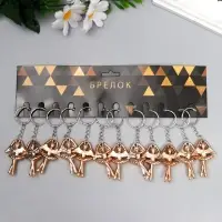 Брелок пластик под металл "Балерина-ангел" 4,5х3х1 см