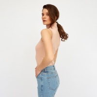 Топ женский MINAKU: Basic line цвет бежевый, р-р 42 Топ женский MINAKU: Basic line цвет бежевый, р-р 42