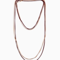 Бусы 2 нити &laquo;Трансформер&raquo; (несколько способов носки), цвет красно-золотой, 118 см