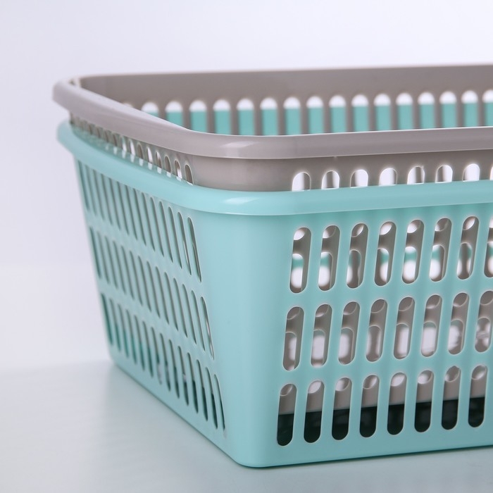 Корзина для хранения Полимербыт, пластик, 30&times;20&times;10 см, МИКС