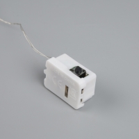 Набор гирлянд &laquo;Нить&raquo; 1 м роса, IP20, серебристая нить, 10 LED, свечение белое, 3 режима, батарейки AG13х3 (в комплекте), 5 шт.