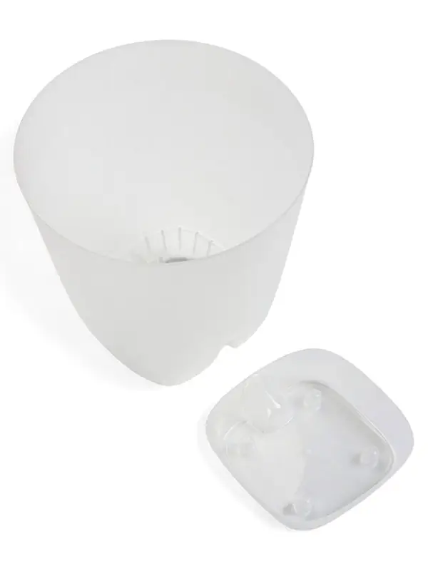 Кашпо с прикорневым поливом 2 л  D-14,5см, H-15см прозрачный "Гранд"