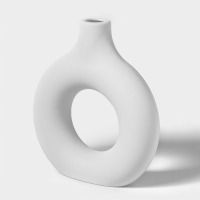 Ваза для сухоцветов "Ring" 5х18х19,5 см, цвет белый Ваза для сухоцветов "Ring" 5х18х19,5 см, цвет белый