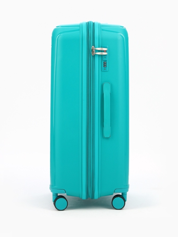 Чемодан 28", PP, 49*30*76, отд на молнии, код замок, 4 колеса, зеленый