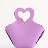 Кожанная подарочная сумочка 10,5 х 5 х 6 см сиреневая