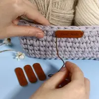 Набор нашивок Hand made, 4.5&times;1.3 см, 10 шт.