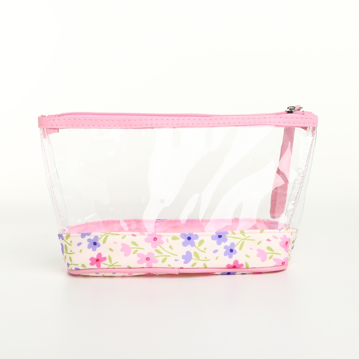 Набор косметичек 2 в 1 на молнии, цвет розовый Набор косметичек 2 в 1 на молнии, цвет розовый