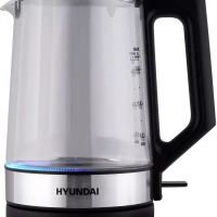 Чайник HYK-G8808 1.7л. 2200Вт черный серебристый