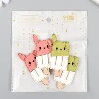 Декор для творчества иск. замша "Зайка-эскимо" МИКС 6,7х3 см