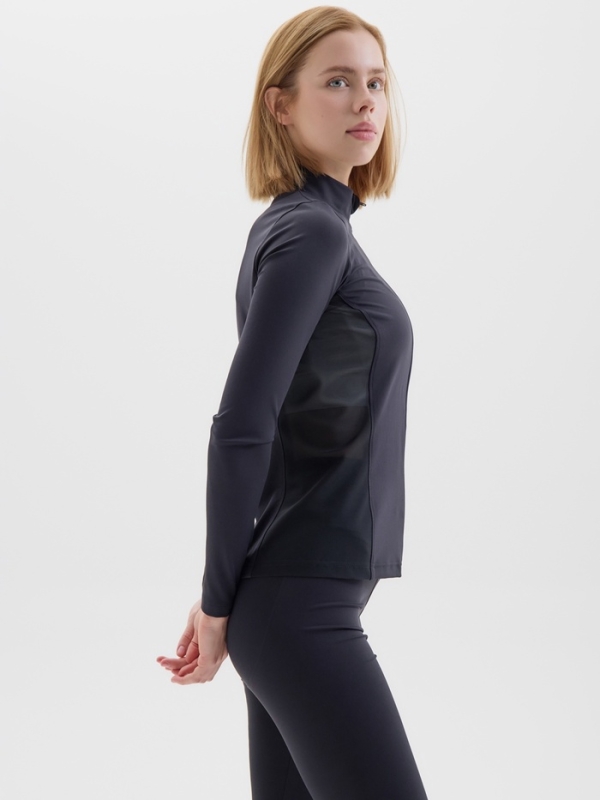 Рашгард женский на молнии MINAKU, цвет чёрный, р-р 48