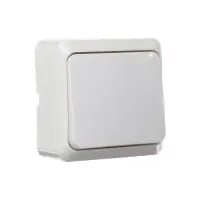 Выключатель Luazon Lighting "Лига", 10 А, 1 клавиша, накладной, белый