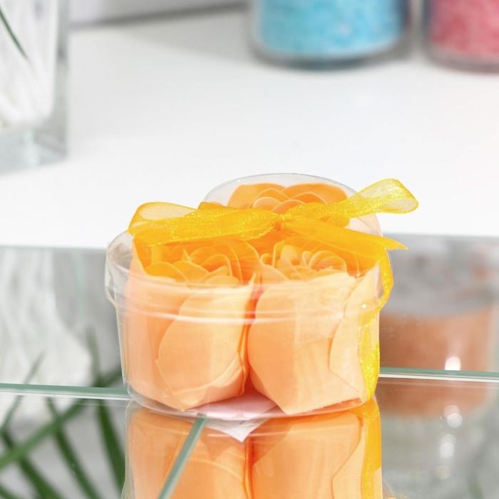 Мыльные розочки, оранжевые, набор 3 шт.