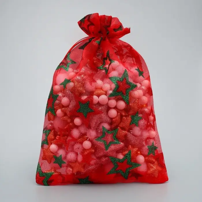 Мешочек подарочный органза &laquo;Звезда&raquo;, 16 х 24 см +/- 1.5 см