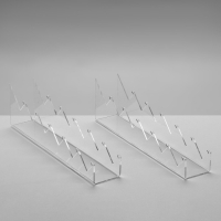 Горка для теней 4&times;24&times;7 см, оргстекло 1,8 мм, цвет прозрачный В ЗАЩИТНОЙ ПЛЁНКЕ