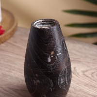 Подсвечник из дерева Джати, d 4 см, 8х8х15 см, цв. темно-коричневый