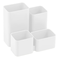 Подставка-органайзер для канцелярии СТАММ "Юниор", белая Подставка-органайзер для канцелярии СТАММ "Юниор", белая