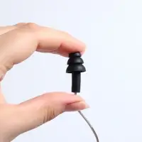 Беруши на шнурке, 3&times;1.7 см, фасовка 10 пар, силиконовые, в футляре, чёрные