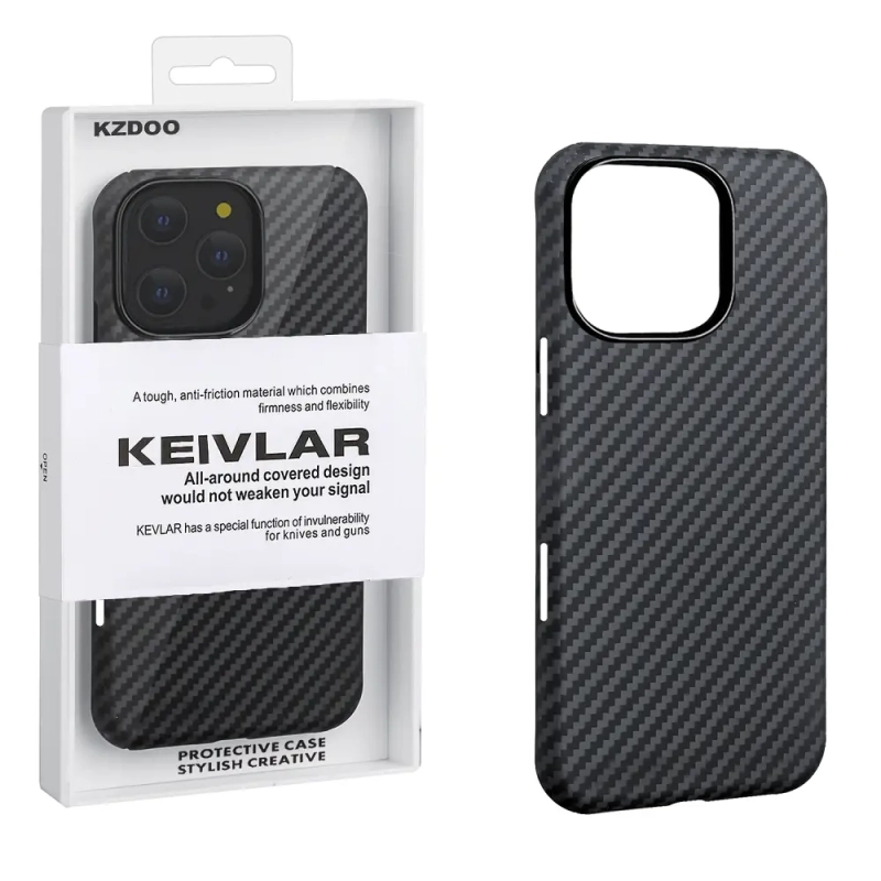 Чехол iPh 16 Pro Kevlar Black K-DOO