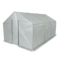 Теплица, 3,7 &times; 2,45 &times; 2,1 м, оцинкованный металл, профиль d = 25 мм, чехол из армированной плёнки 120 мкм