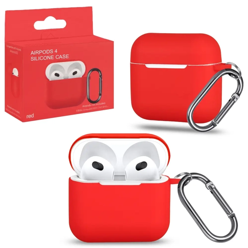 Чехол APods 4 с карабином №8 red