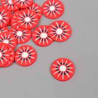 Декор для творчества PVC "Красный апельсин в разрезе" набор 20 гр 0,3х2х2 см