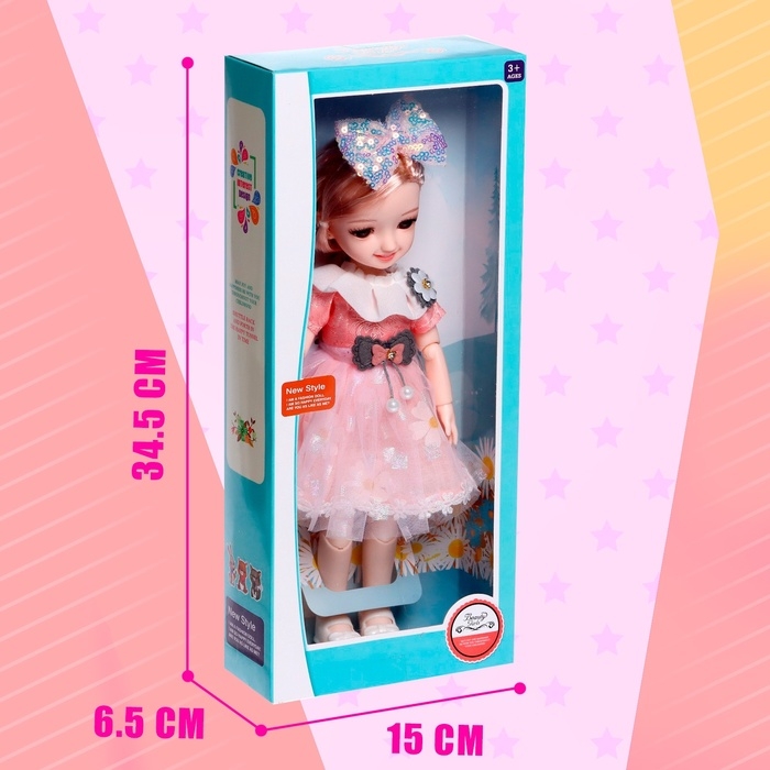 Кукла шарнирная &laquo;Алиса&raquo; в платье, МИКС