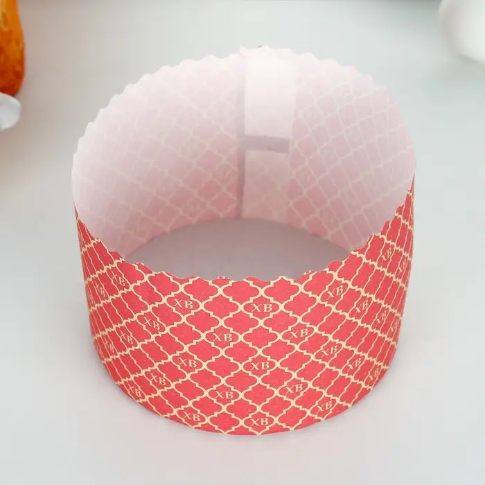 Форма бумажная для кулича "ХВ КРАСНАЯ" 134 x 90 мм