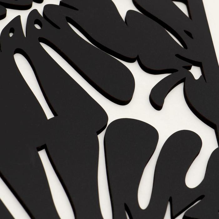 Декоративное панно деревянное Декоративное панно деревянное "Листья монстеры" 39х50(45х55)см