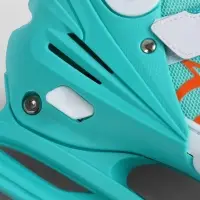 Коньки детские раздвижные BlackAqua, р. 31-34, для фитнеса, мятные, оранжевые