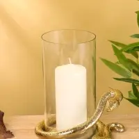 Подсвечник "Золотой полоз" алюминий 21х20х15,5 см