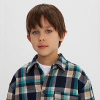 Рубашка для мальчика в клетку KAFTAN, р. 34 (122-128 см), синий Рубашка для мальчика в клетку KAFTAN, р. 34 (122-128 см), синий