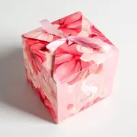 Коробка подарочная складная, упаковка, &laquo;8 марта&raquo;, 12 х 12 х 12 см